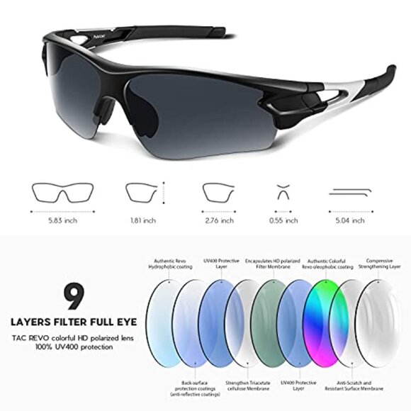 Polarized Sports Sunglasses UV400 TAC Lens Lightweight Frame main image 6